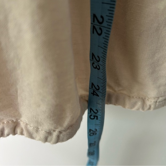 ZARA Linen Blend Utility Cargo Jacket Small Women Neutral Beige Lightweight - Picture 10 of 12